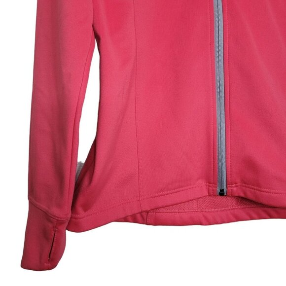 GSX Sweatshirt Full Zip Hooded Pink Thumb Holes Back Pocket Womens Medium - Picture 10 of 11